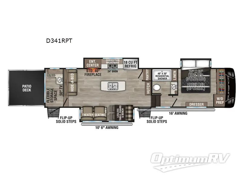 2026 KZ Durango D341RPT RV Floorplan Photo