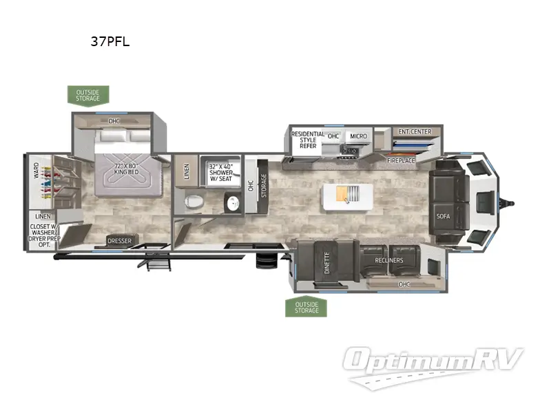 2026 Forest River Puma Vista 37PFL Floorplan Photo