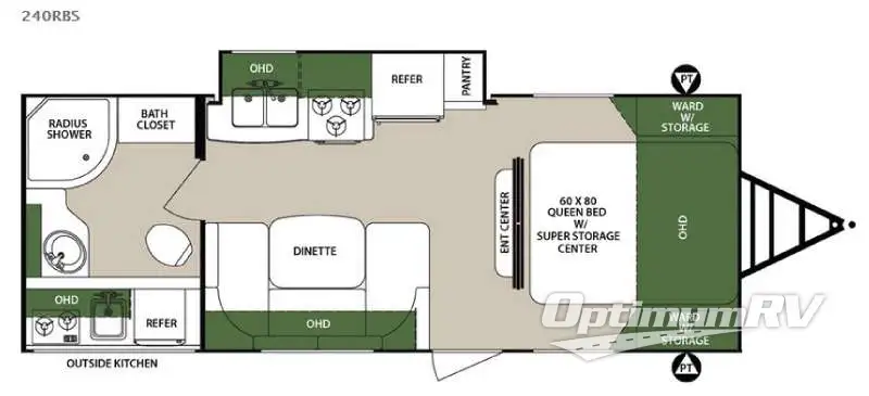 2016 Forest River Surveyor 240RBS RV Floorplan Photo