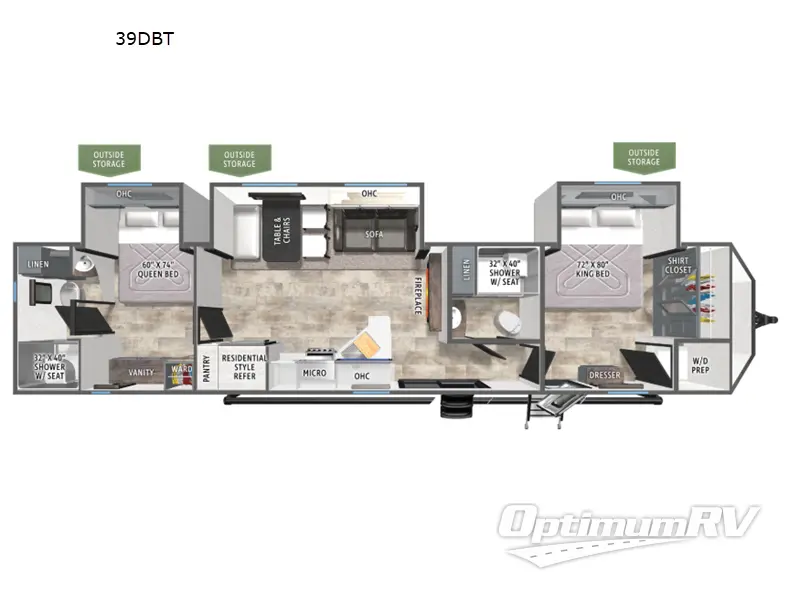 2026 Forest River Puma Vista 39DBT Floorplan Photo