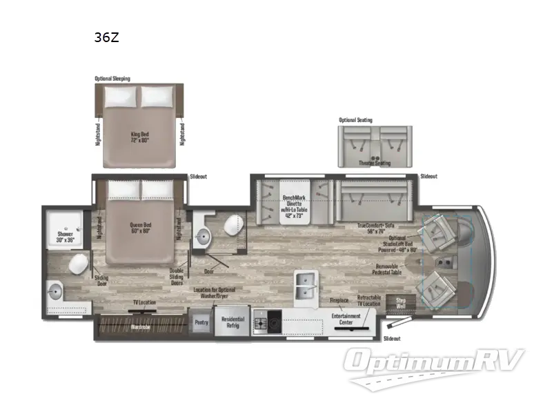2022 Winnebago Adventurer 36Z RV Floorplan Photo