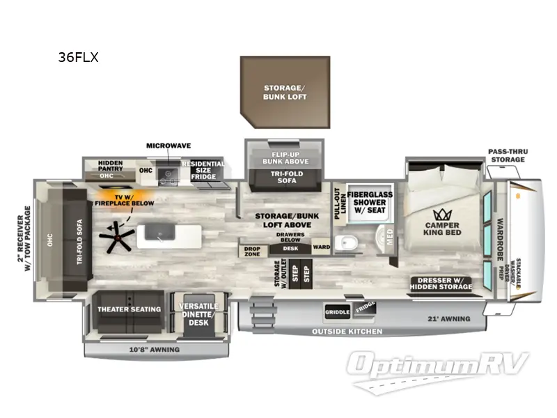 2026 Forest River Sabre 36FLX Floorplan Photo