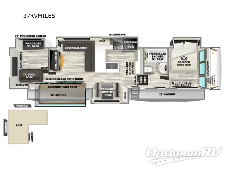 2026 Forest River Sabre 37RVMILES Floorplan Photo