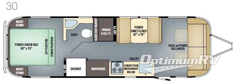2017 Airstream Classic 30 RV Floorplan Photo