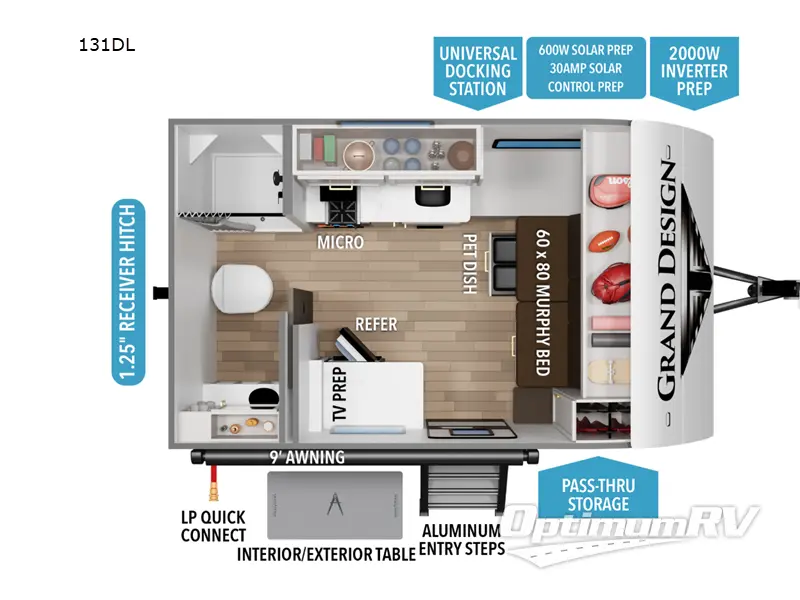 2026 Grand Design Transcend One 131DL Floorplan Photo