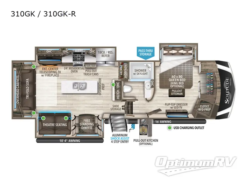 2022 Grand Design Solitude 310GK Floorplan Photo