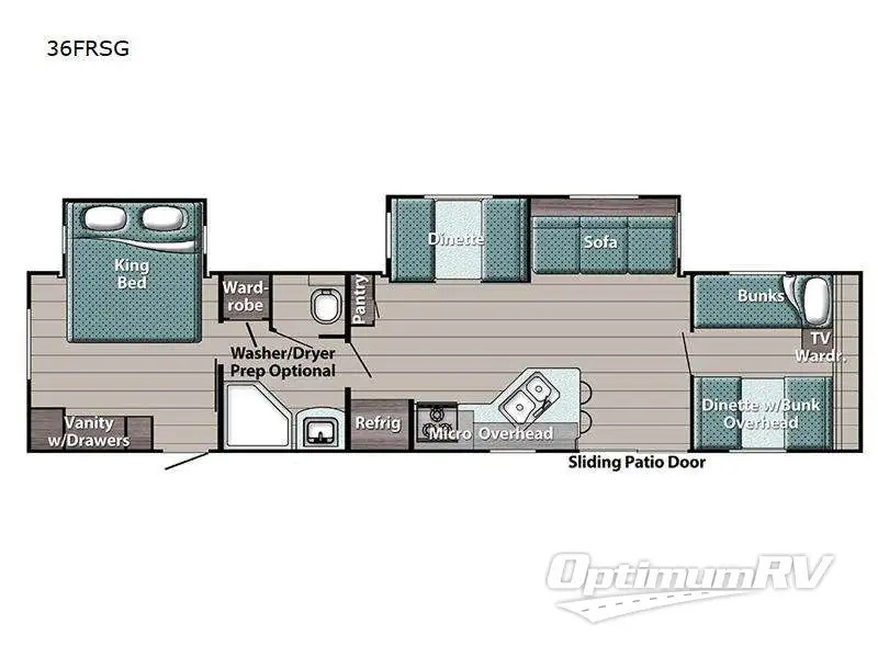 2024 Gulf Stream Kingsport Supreme Series 36FRSG RV Floorplan Photo