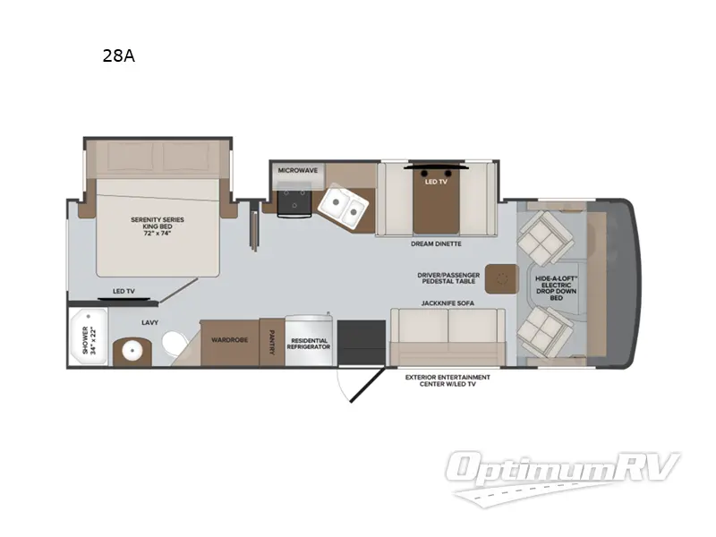 2024 Holiday Rambler Admiral 28A RV Floorplan Photo