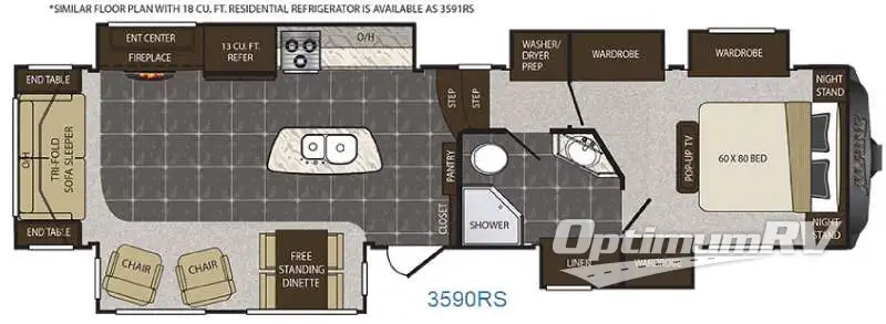2016 Keystone alpine 3590RS RV Floorplan Photo