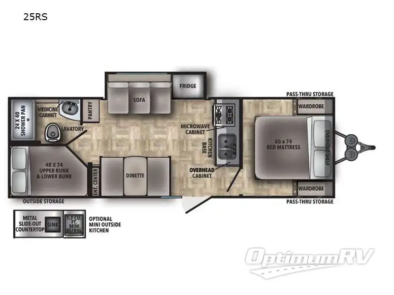 2022 Coachmen Shasta 25RS Floorplan Photo