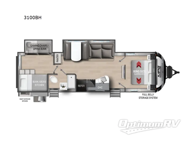 2025 Cruiser MPG 3100BH RV Floorplan Photo