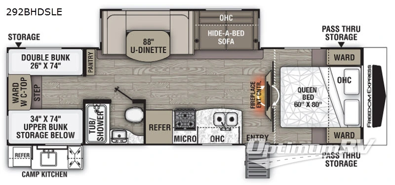 2020 Coachmen Freedom Express Liberty Edition 292BHDSLE RV Floorplan Photo