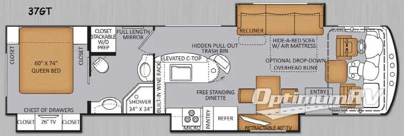 2014 Thor Challenger 37GT RV Floorplan Photo
