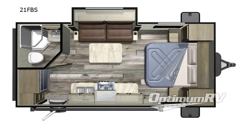 2019 Starcraft Launch Outfitter 21FBS RV Floorplan Photo
