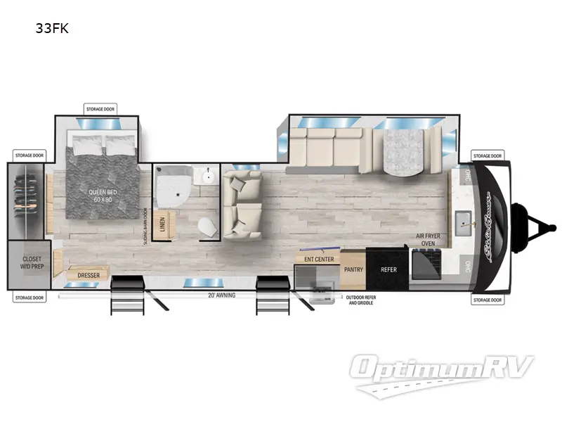 2024 Heartland Eddie Bauer 33FK RV Floorplan Photo