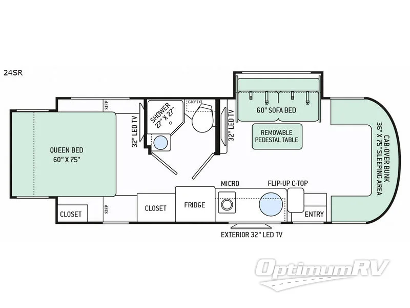 2018 Thor Citation Sprinter 24SR Floorplan Photo