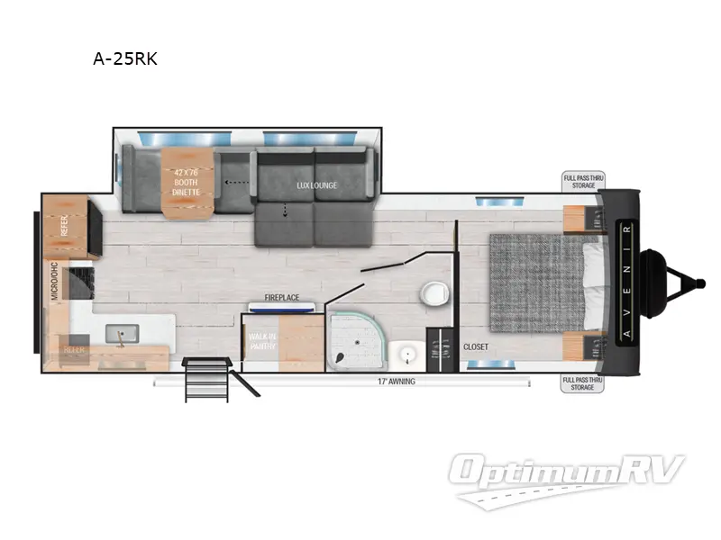 2025 Cruiser Avenir A-25RK Floorplan Photo