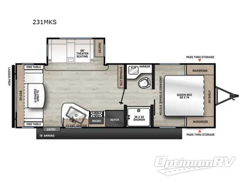 2026 Coachmen Catalina Summit Series 8 231MKS RV Floorplan Photo