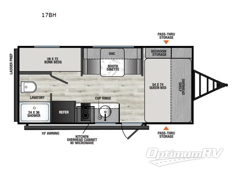 2026 Coachmen Clipper 17CFB CADET Floorplan Photo