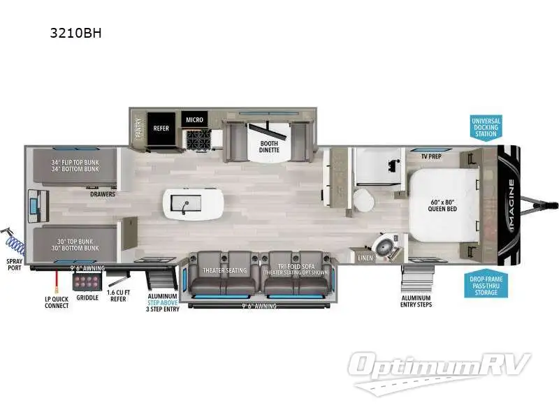 2024 Grand Design Imagine 3210BH RV Floorplan Photo