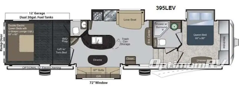2013 Keystone Raptor 395LEV RV Floorplan Photo