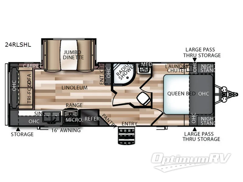 2017 Forest River Salem Hemisphere Hyper-Lyte 24RLSHL RV Floorplan Photo