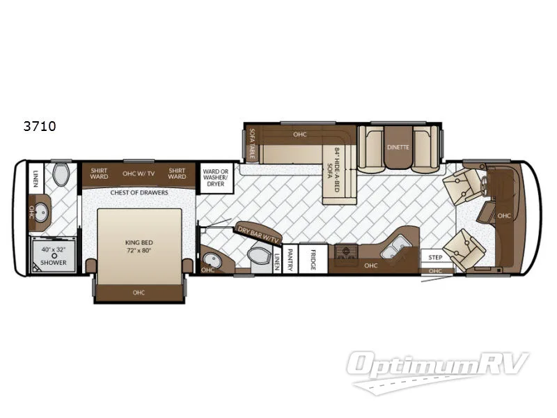 2017 Newmar Canyon Star 3710 Floorplan Photo