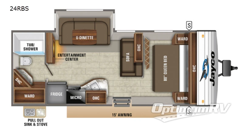 2019 Jayco Jay Flight 24RBS RV Floorplan Photo