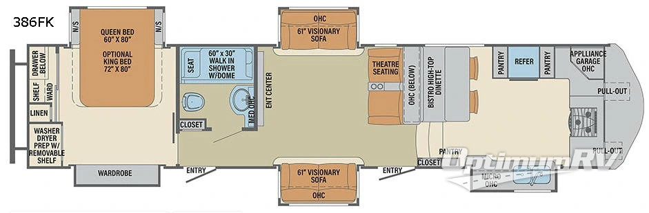 2018 Palomino Columbus F386FK Floorplan Photo