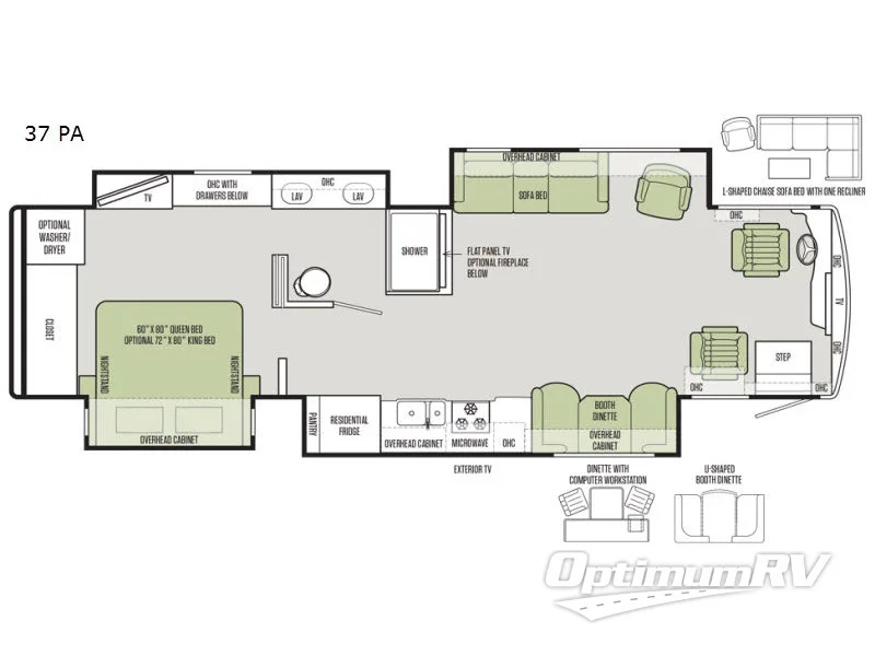2019 Tiffin Allegro RED 37PA Floorplan Photo