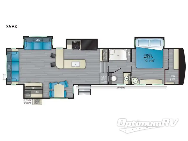 2022 Heartland Bighorn Traveler 35BK Floorplan Photo