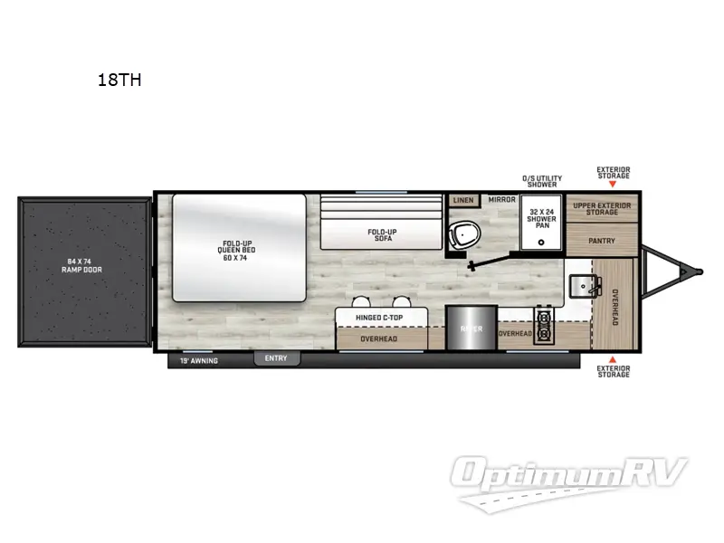 2024 Coachmen Catalina Trail Blazer 18TH RV Floorplan Photo