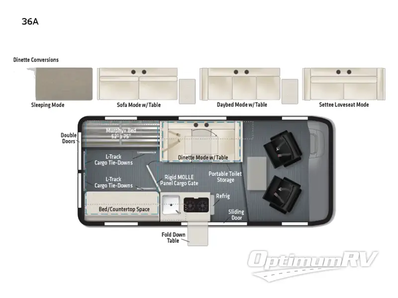 2023 Winnebago Solis Pocket 36A Floorplan Photo