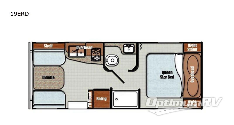 2020 Gulf Stream Vintage Cruiser 19ERD RV Floorplan Photo