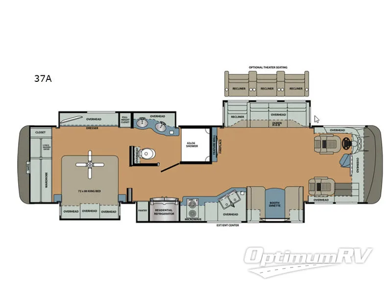 2018 Forest River Berkshire XL 37A RV Floorplan Photo