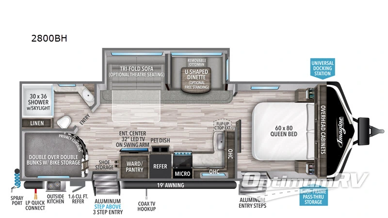 2020 Grand Design Imagine 2800BH RV Floorplan Photo