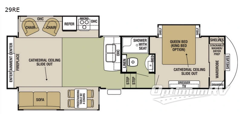 2018 Forest River Cedar Creek Silverback 29RE Floorplan Photo