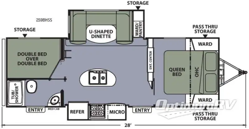 2016 Coachmen Apex Ultra-Lite 259BHSS Floorplan Photo