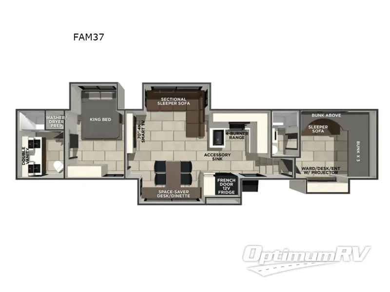 2026 Prime Time Crusader FAM37 Floorplan Photo