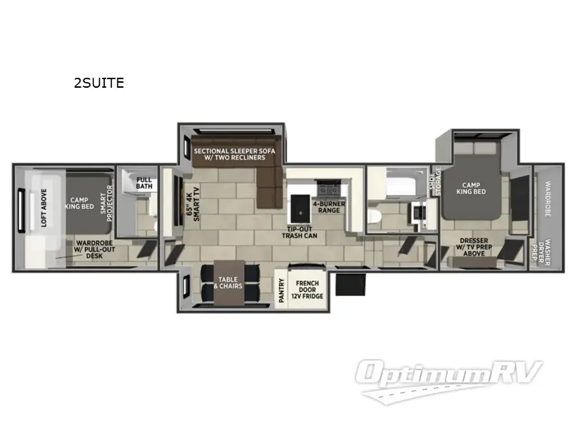 2027 Forest River Crusader 2SUITE Floorplan Photo