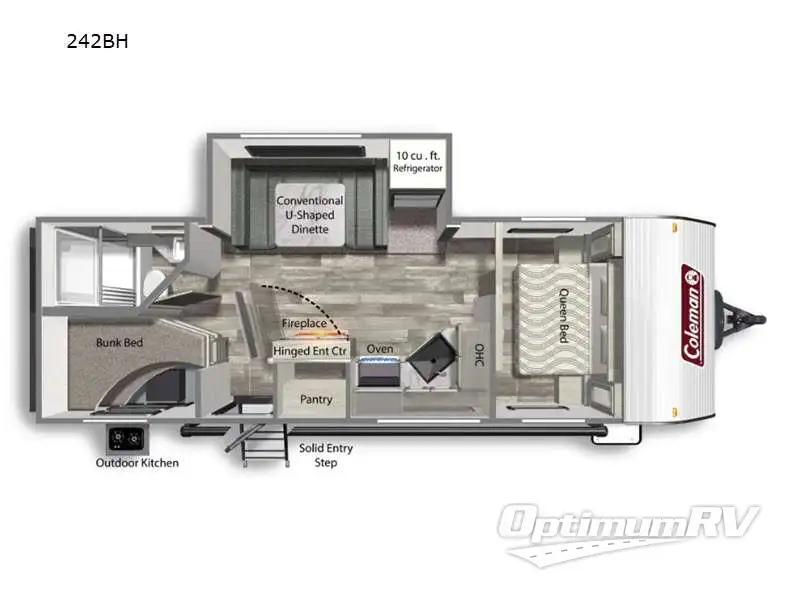 2023 Dutchmen Coleman Lantern Series 242BH Floorplan Photo
