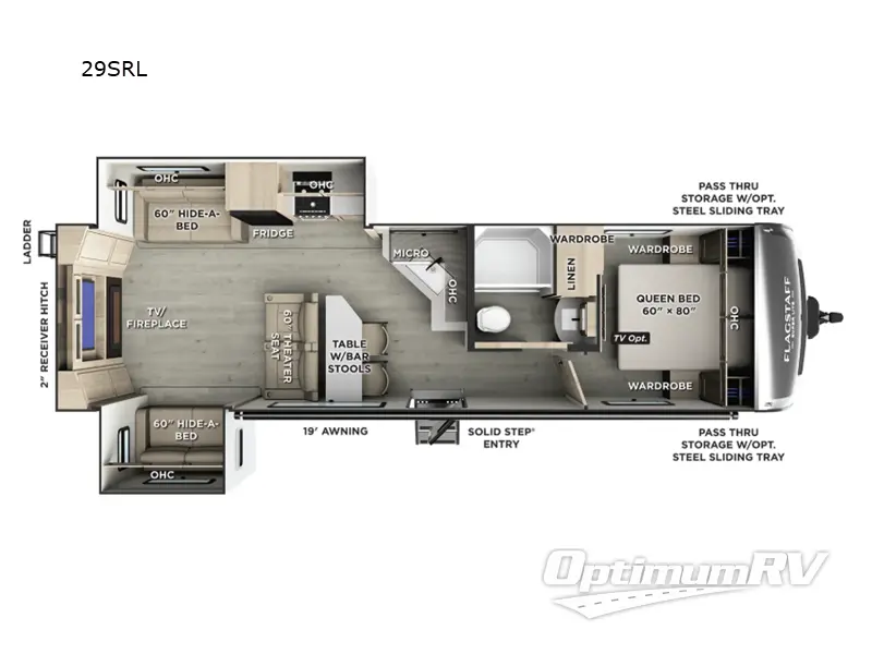 2026 Forest River Flagstaff Super Lite 29SRL RV Floorplan Photo
