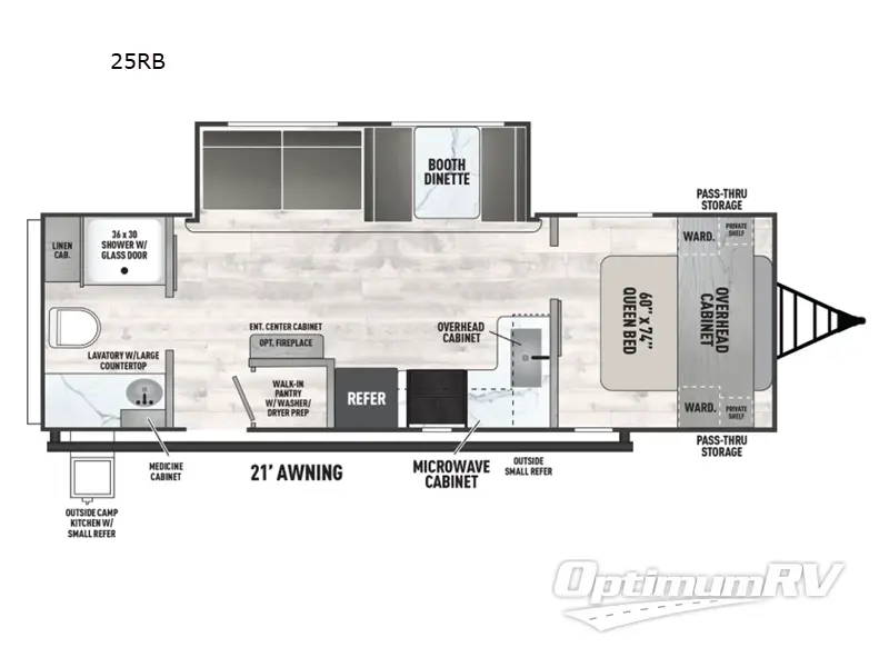 2026 Forest River Viking 6K Series 25RB Floorplan Photo