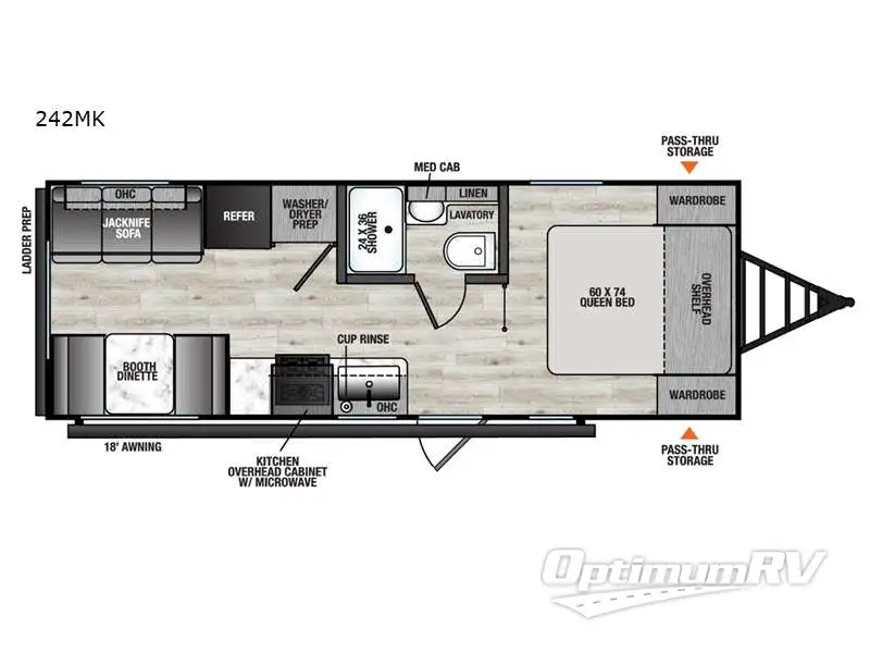 2026 Forest River Viking 5K Series 242MK RV Floorplan Photo