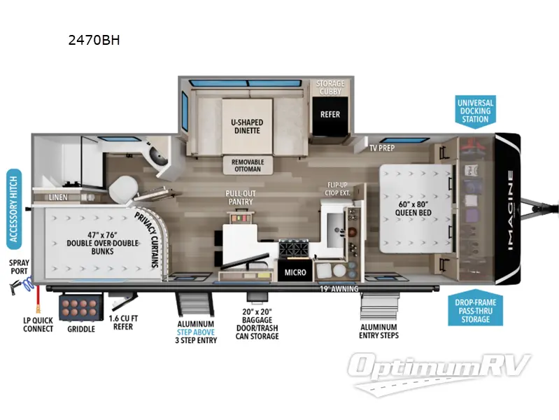 2027 Grand Design Imagine 2470BH RV Floorplan Photo