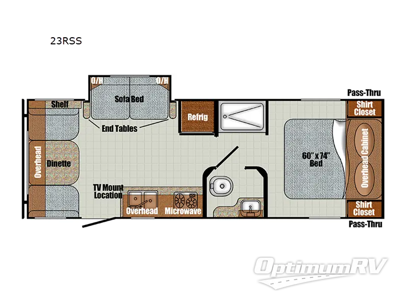 2024 Gulf Stream Vista Cruiser 23RSS Floorplan Photo