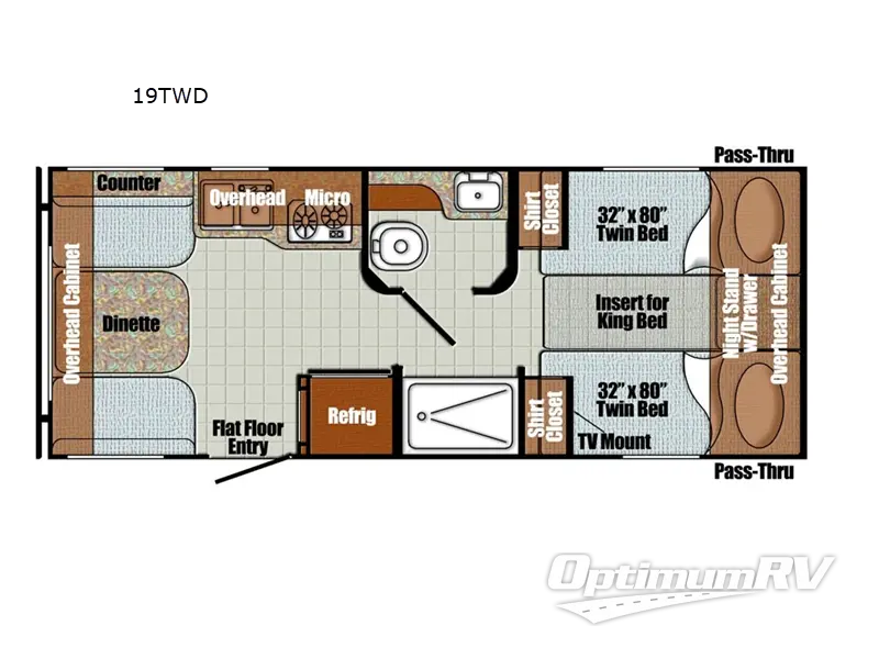 2023 Gulf Stream Vista Cruiser 19TWD RV Floorplan Photo