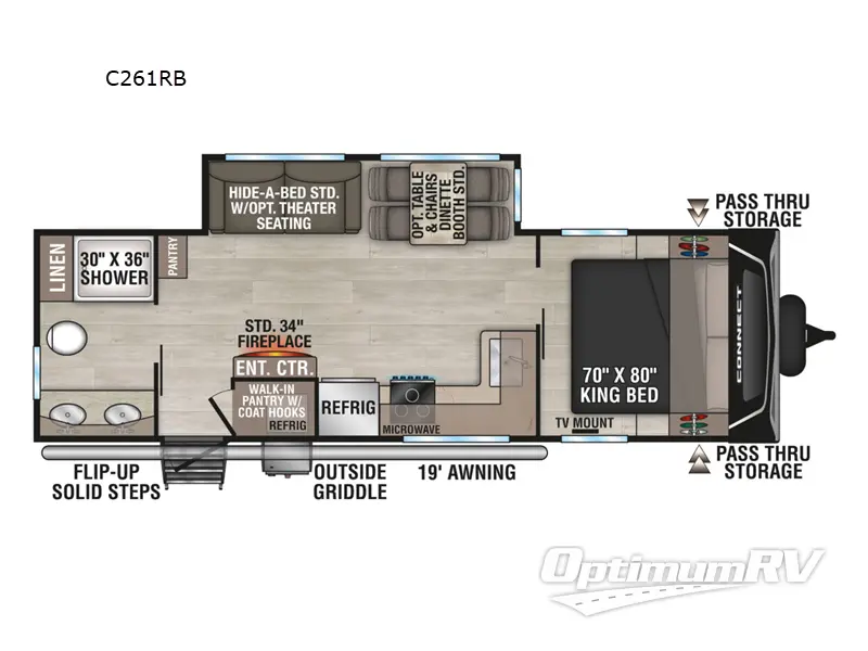 2026 KZ Connect C261RB Floorplan Photo