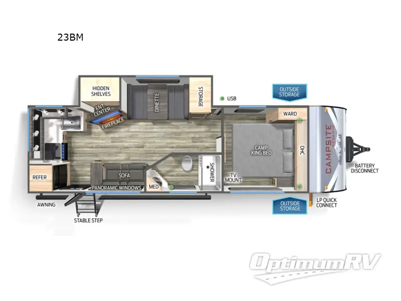 2025 Forest River Campsite Reserve 23BM RV Floorplan Photo