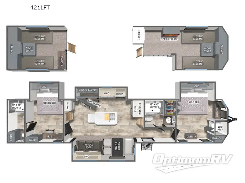 2026 Forest River Puma Vista 421LFT Floorplan Photo